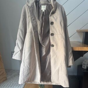 J. Crew Tan peacoat Coat